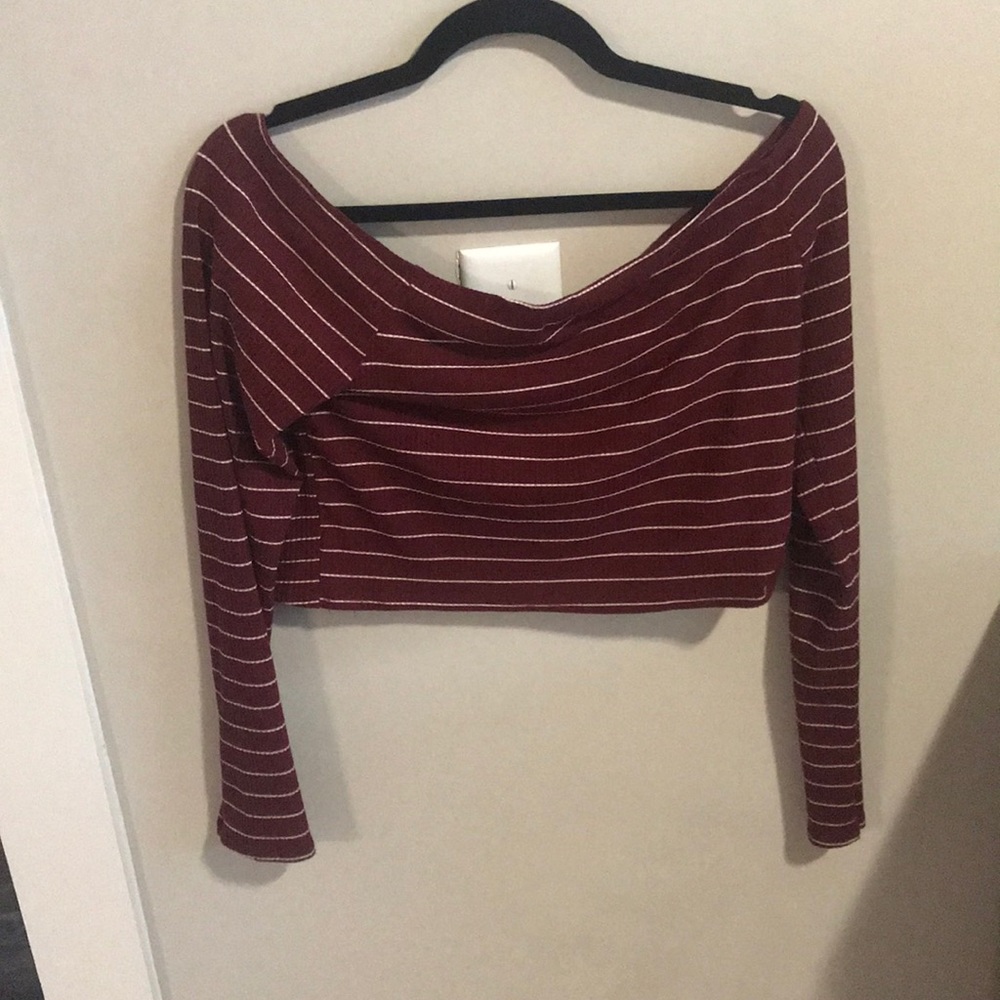 Maroon crop top